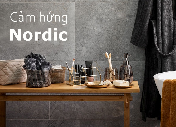 Nhẹ nhàng và tinh tế cùng phụ kiện phòng tắm Bắc Âu