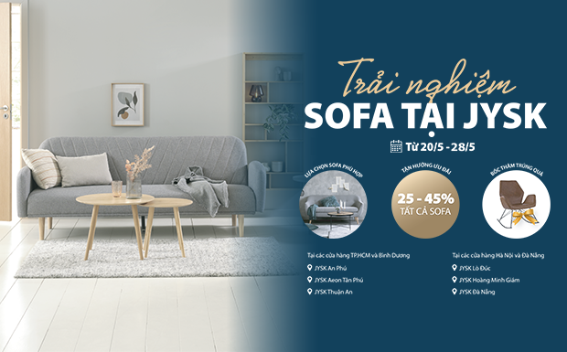 TRẢI NGHIỆM SOFA JYSK - RINH GHẾ THƯ GIÃN JARLEBJERG VỀ NHÀ