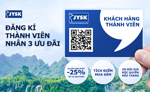 ĐĂNG KÝ THÀNH VIÊN - NHÂN 3 ƯU ĐÃI TỪ JYSK