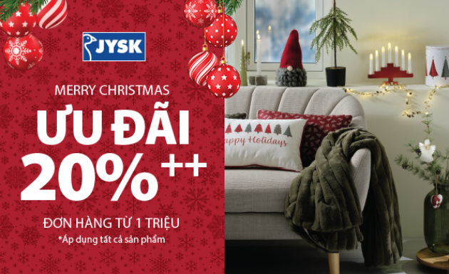MERRY CHRISTMAS - Nhận ngay ưu đãi 20% ++ từ JYSK